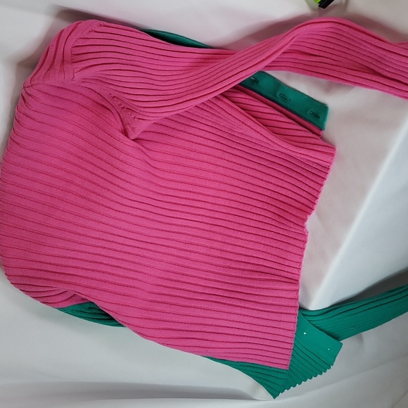 Dollskill Delia*s Two Toned Ribbed Sweater XS Flower Buttons Great condition - Picture 13 of 16